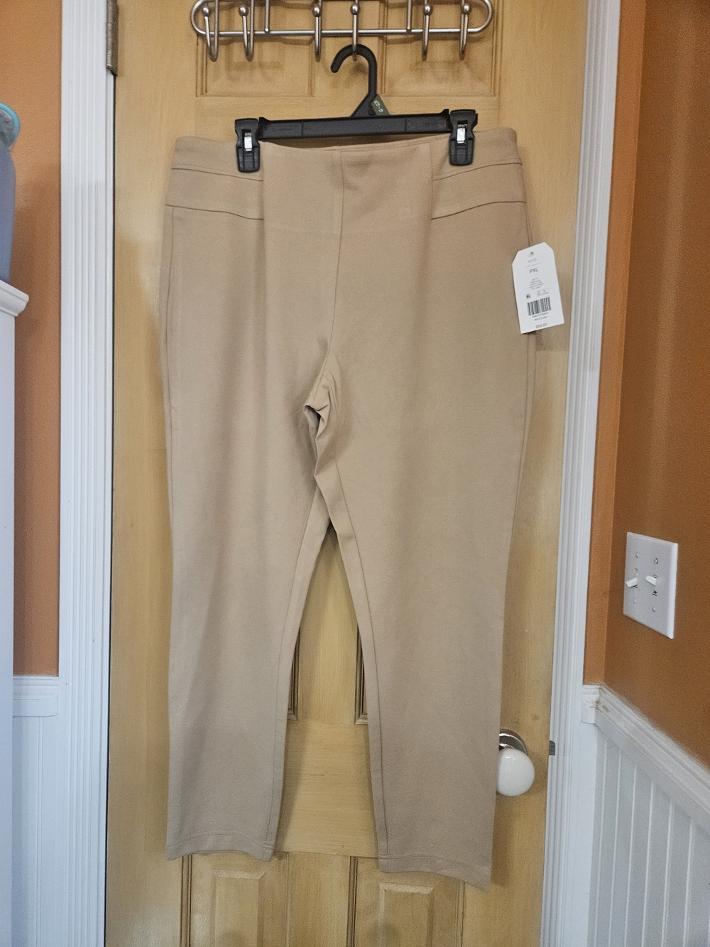 Wonderly Classic Women's Pull-On Ponte Pants in Beige